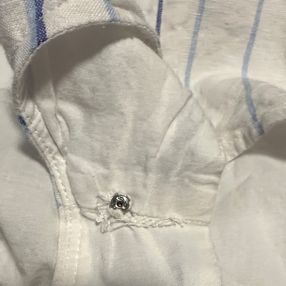 Talbots White and Blue Striped Maxi Dress - Picture 10 of 12